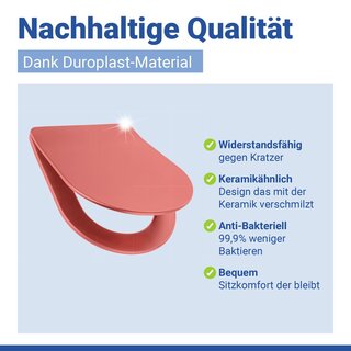 GALATI coral matt WC-Sitz belastbar bis 175 kg