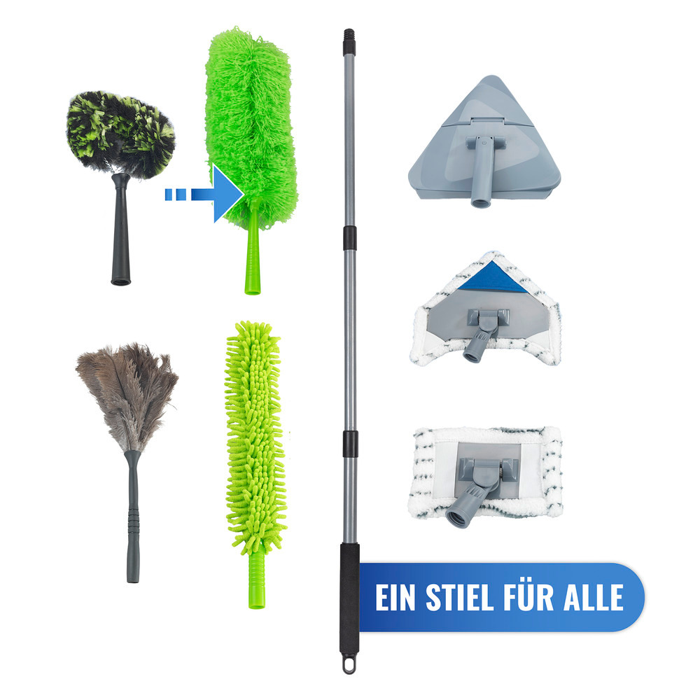 Mikrofaser-Staubwedel mit Teleskopstiel und Knickgelenk