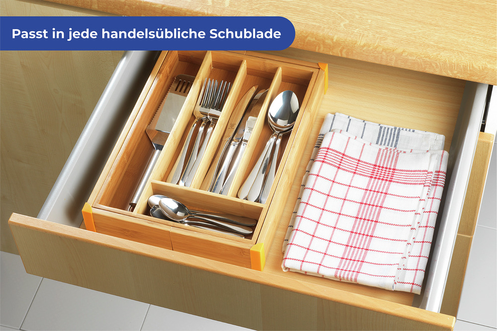 BAMBUS Besteckkasten, ausziehbar