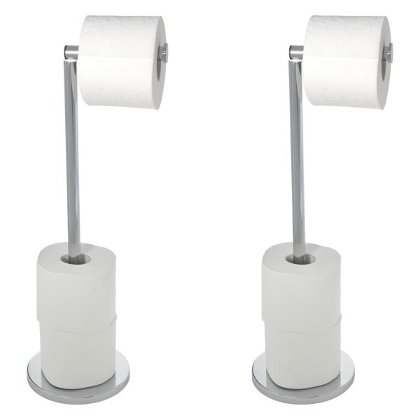 Toilettenpapierhalter 2 in 1, Edelstahl, 2er-Set